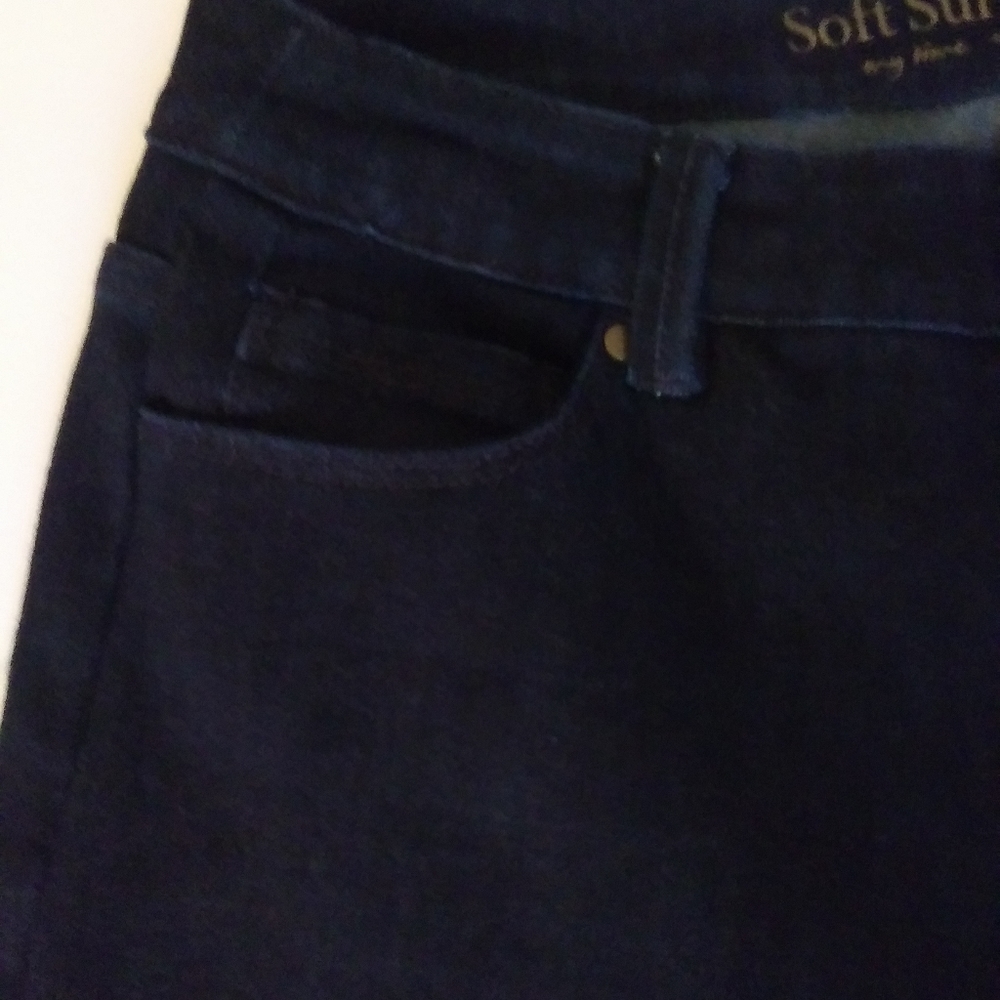 Soft Surroundings Dark Wash Pull On Jeans - Picture 4 of 8